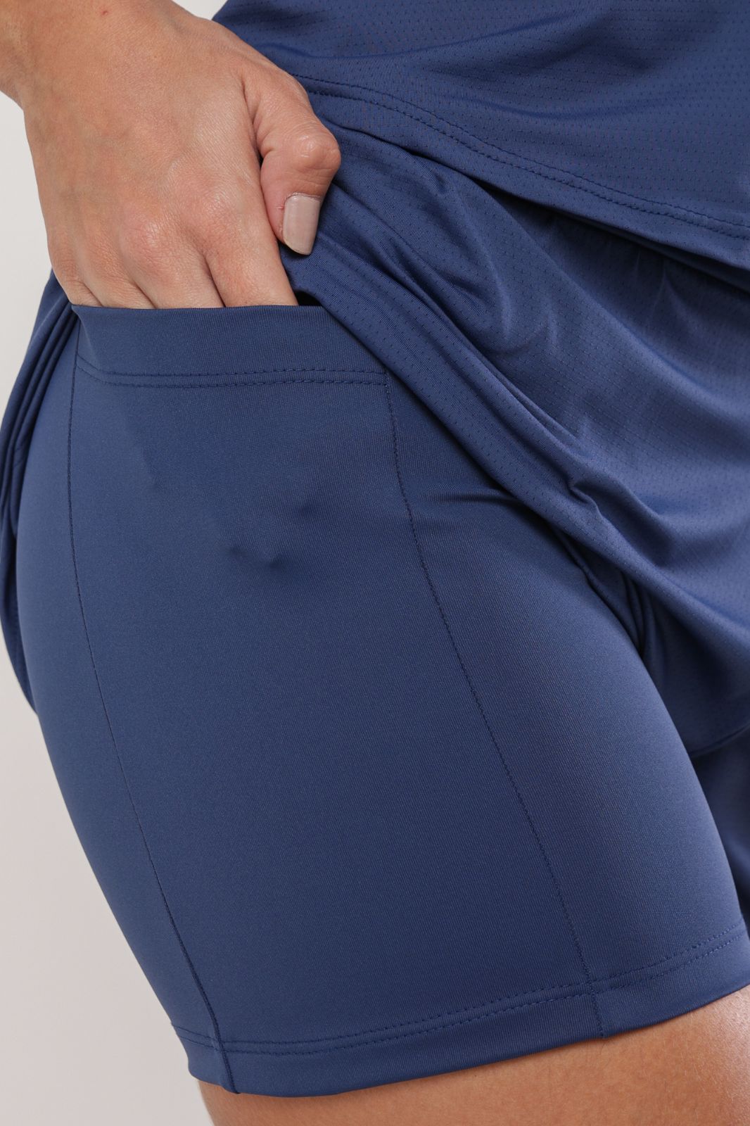 Shorts  corrida dois bolsos marinho