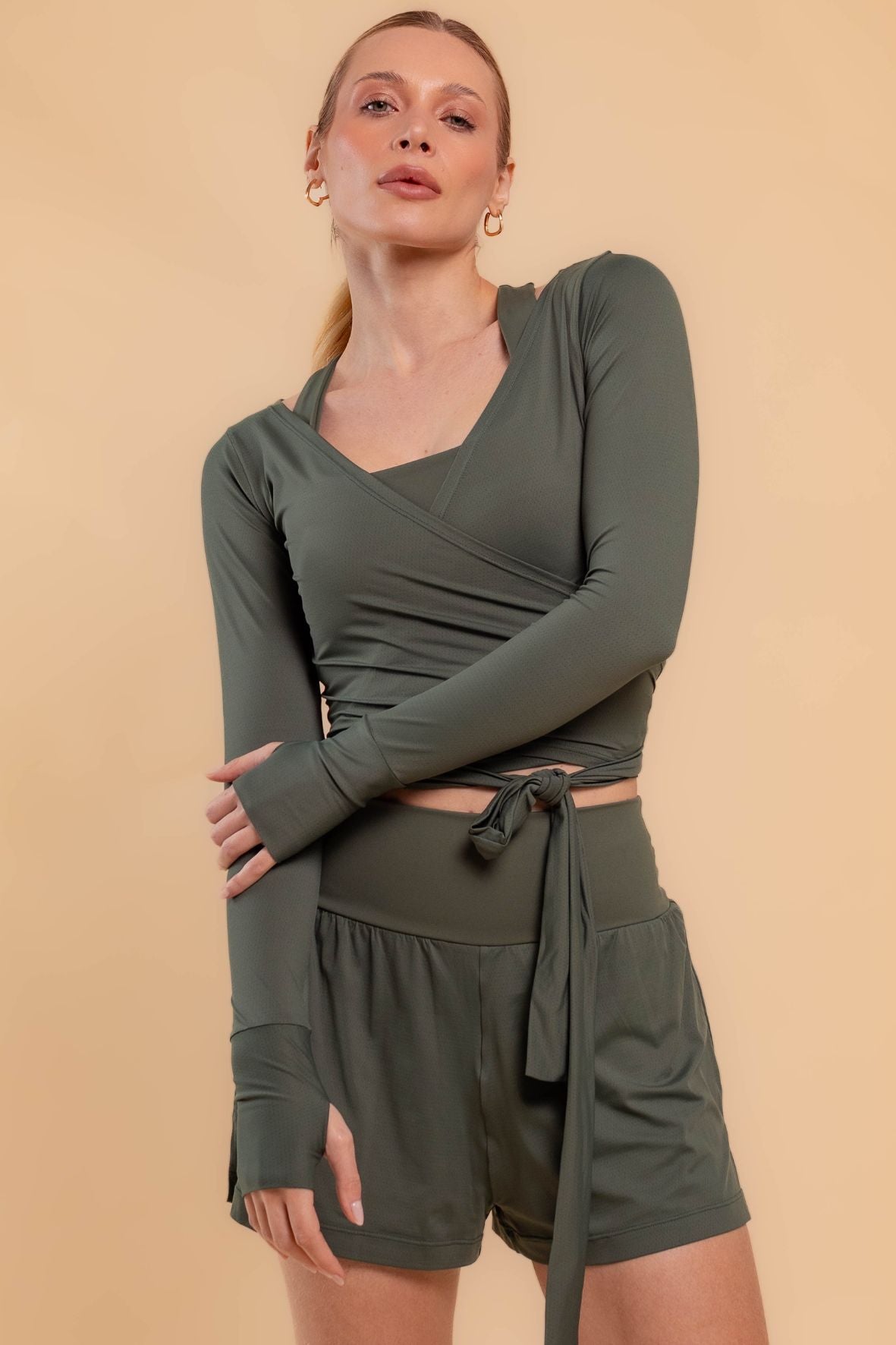 Blusa ballet verde escuro