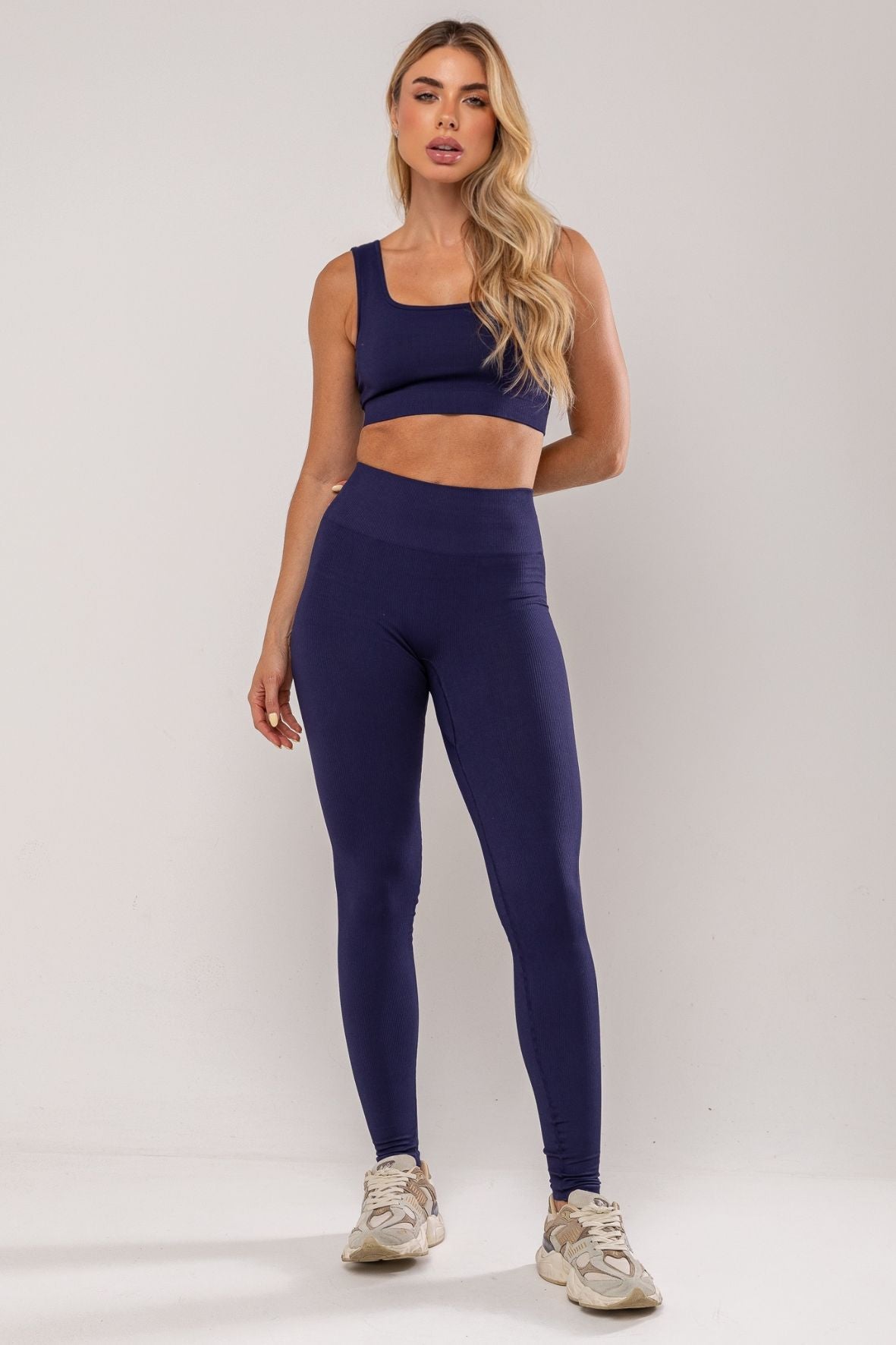 Conjunto Sem costura marinho