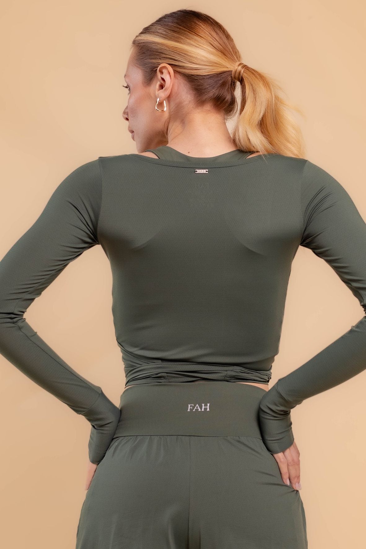Blusa ballet verde escuro