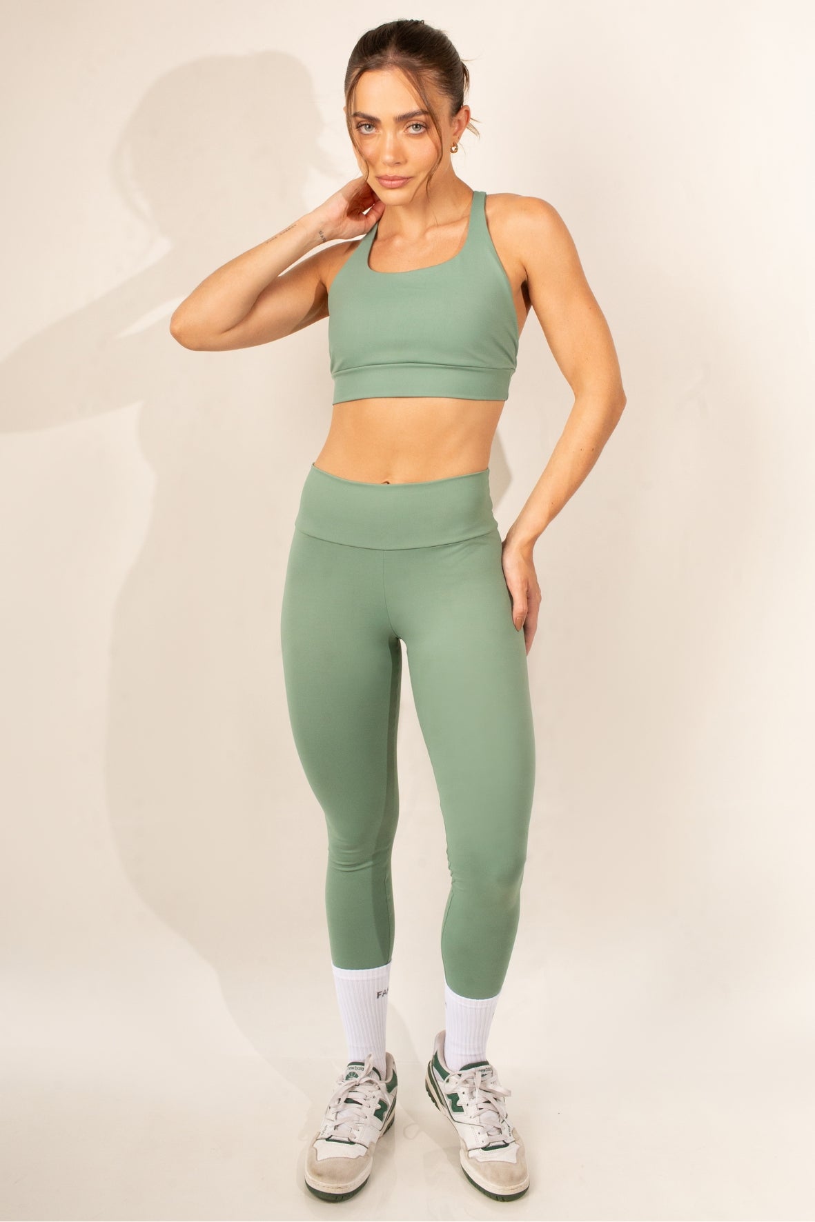 Legging empina bumbum sculpt verde claro