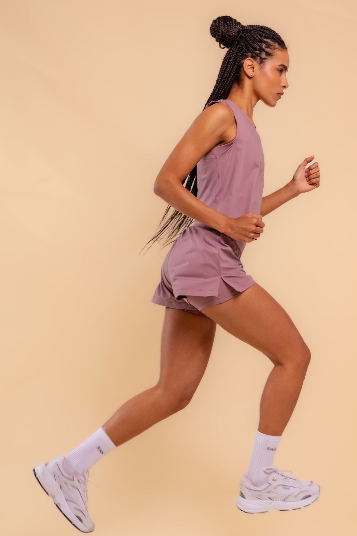 Shorts  corrida dois bolsos satin