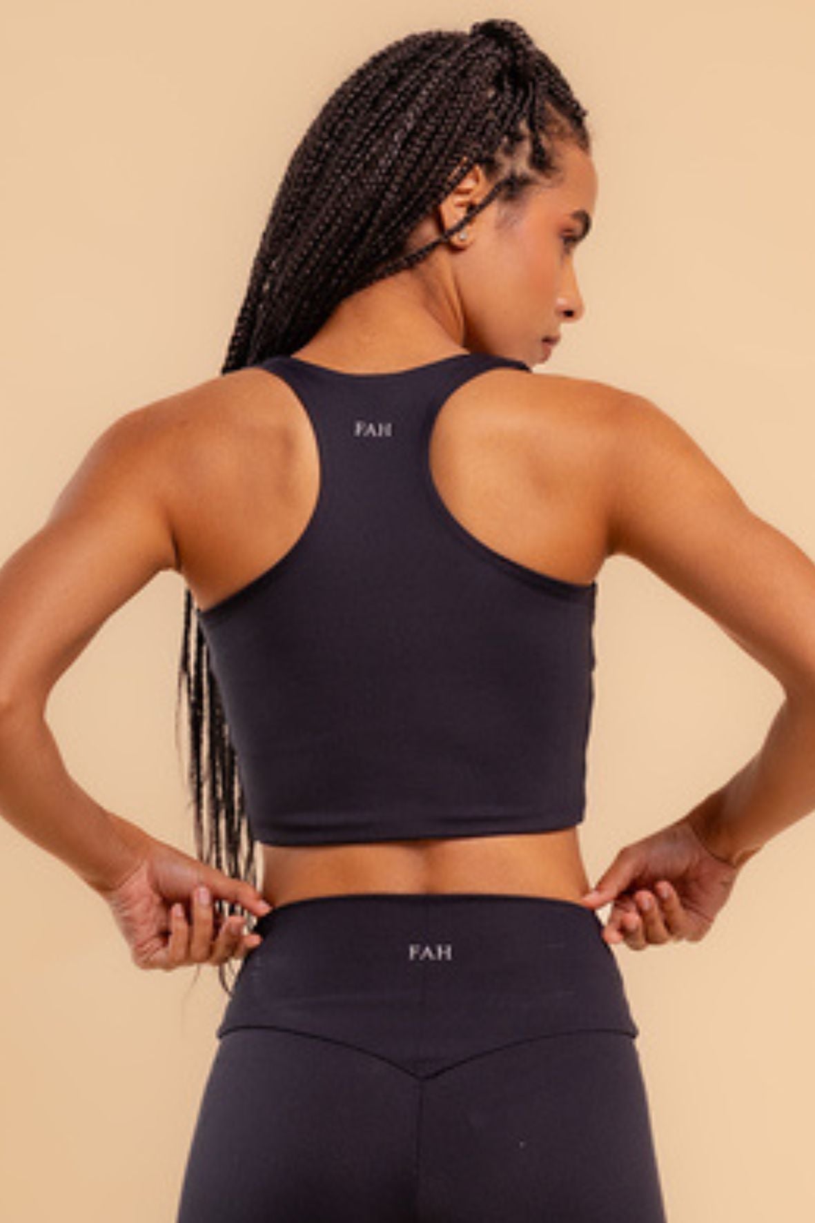 Top costas nadador sculpt preto