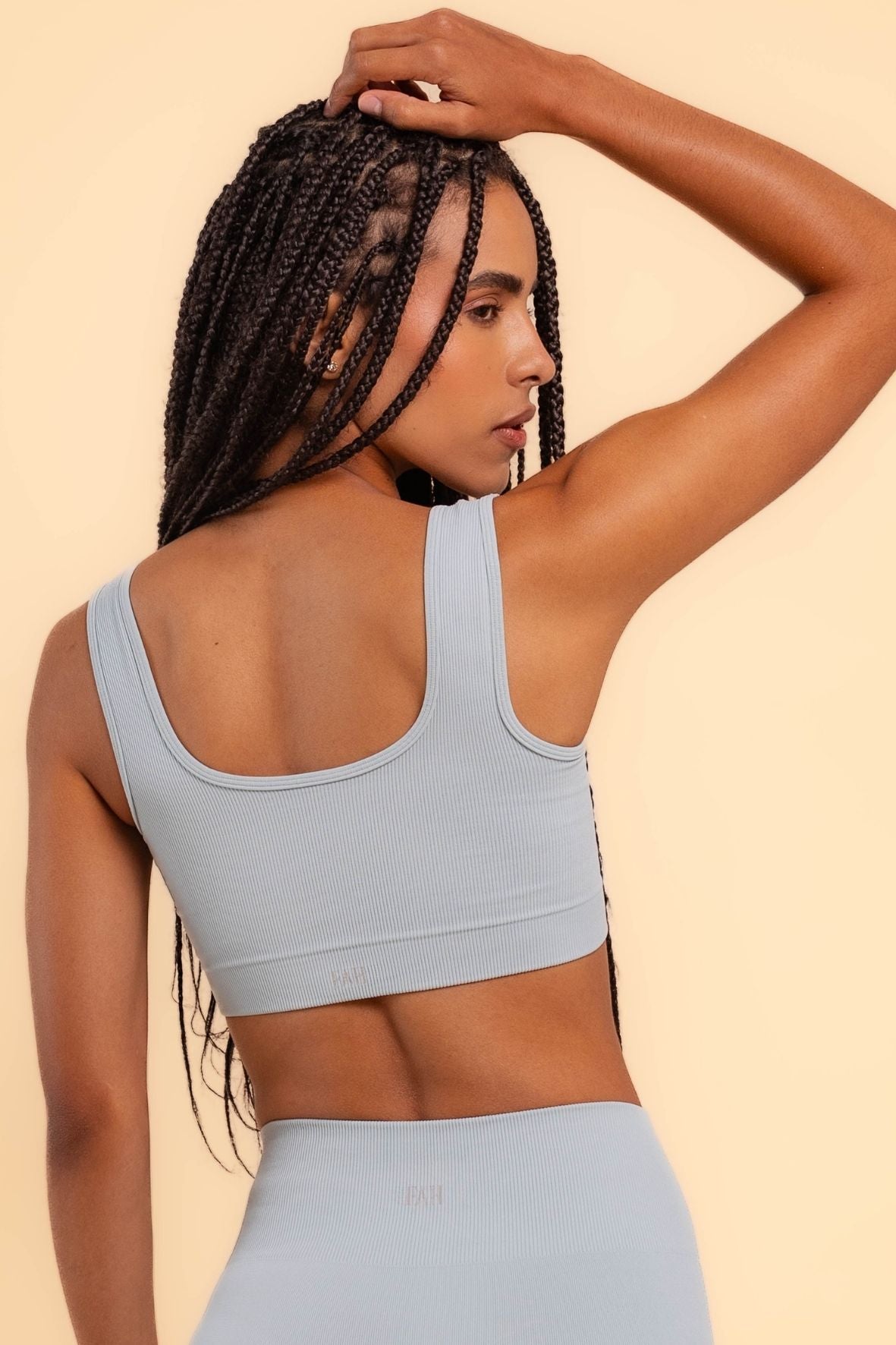Top sem costura light blue