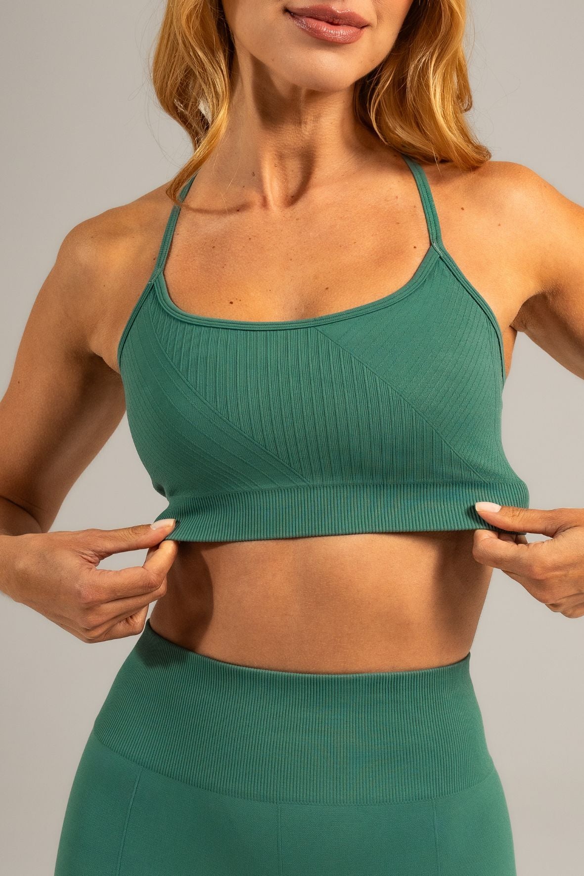Top listra frontal sem costura
