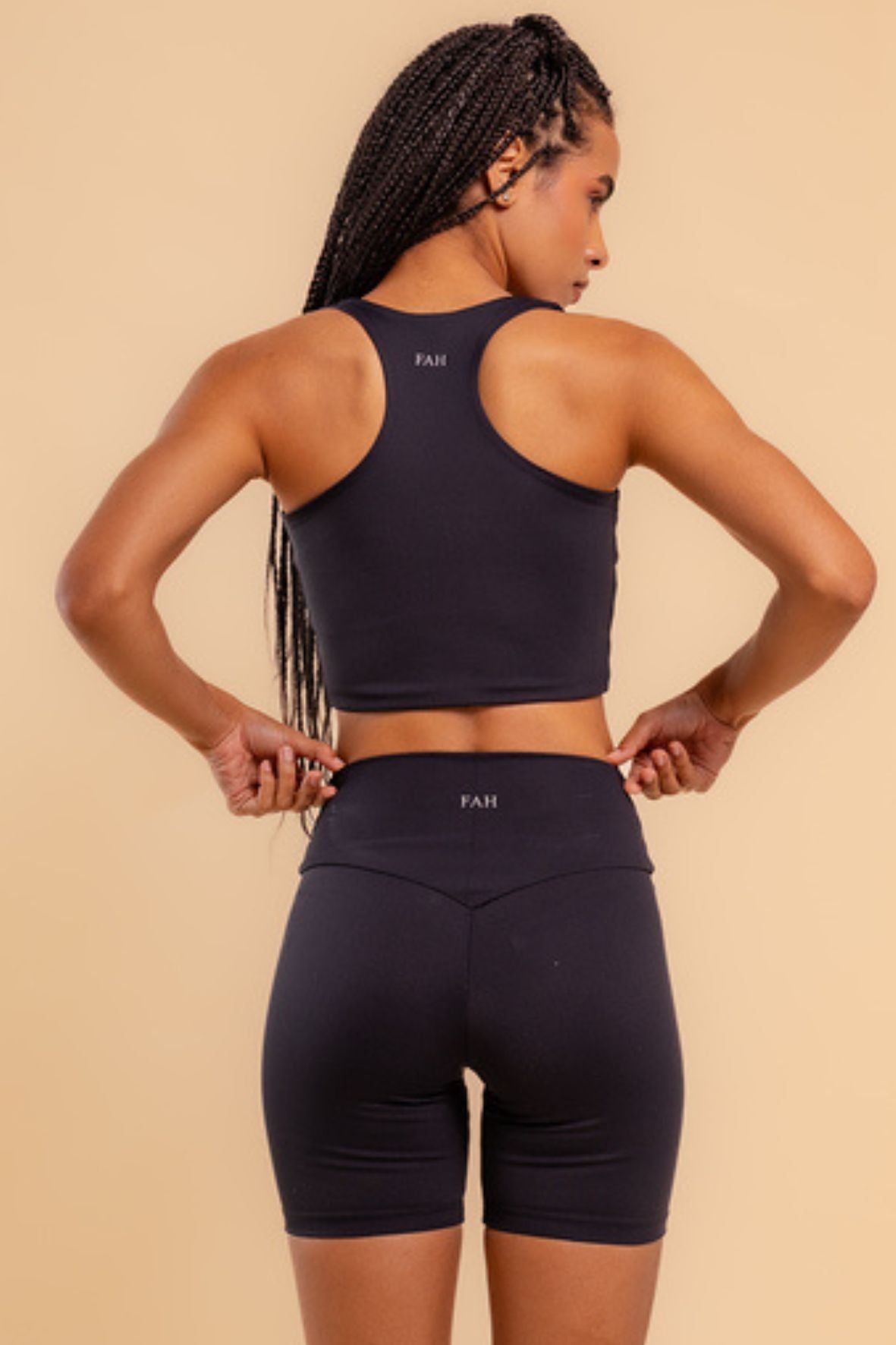 Shorts sem costura frontal  sculpt preto