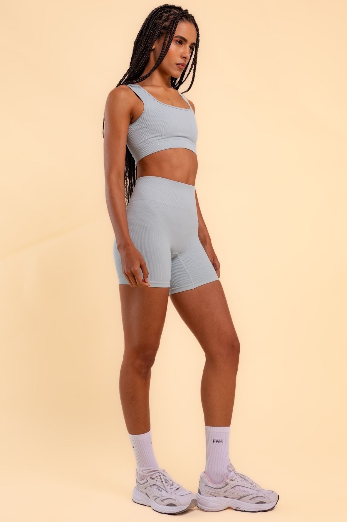 Shorts sem costura light blue