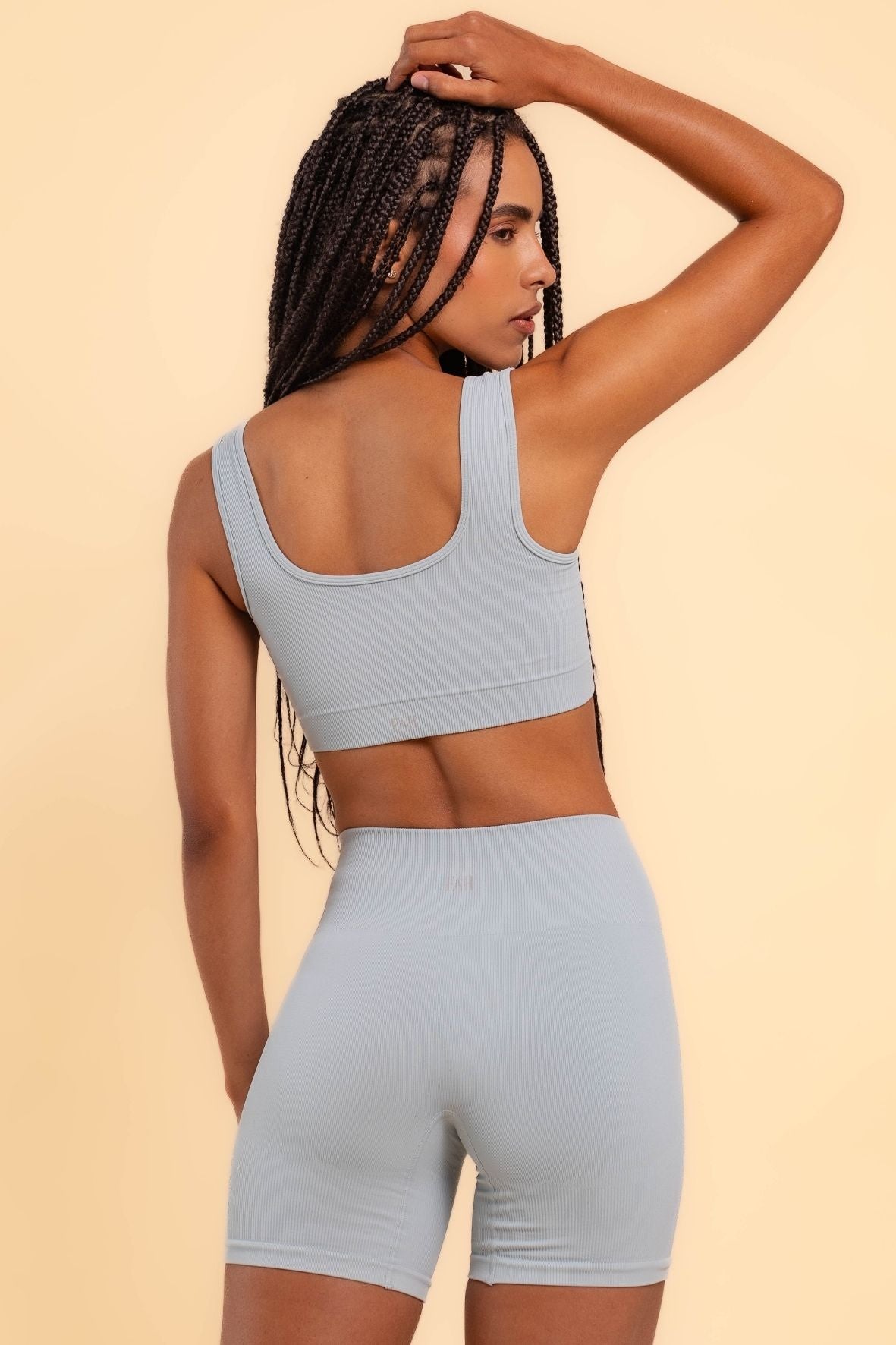 Shorts sem costura light blue