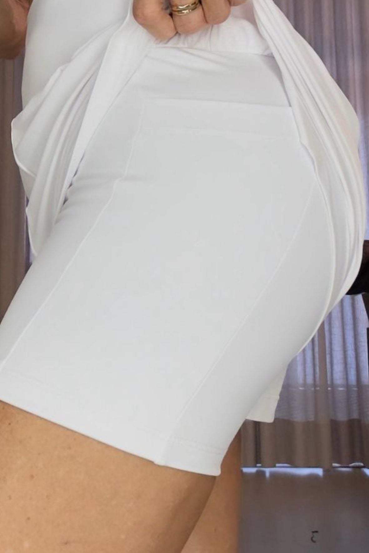 Shorts corrida dois bolsos branco
