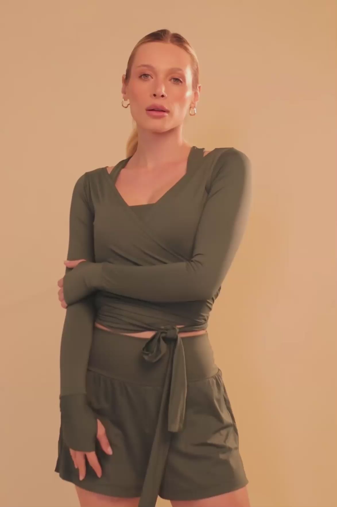 Blusa ballet verde escuro